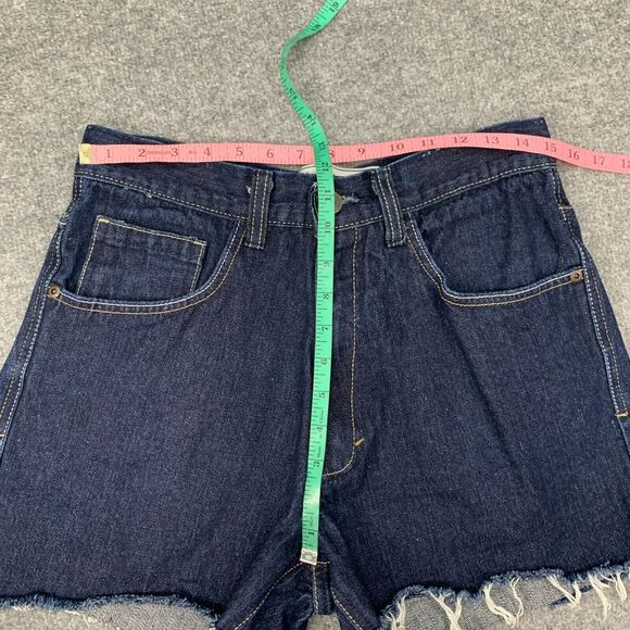 Avirex Jean Short Men 32 Blue Denim Cut Off Cotton Embroidered Back Pocket *READ - Picture 5 of 10